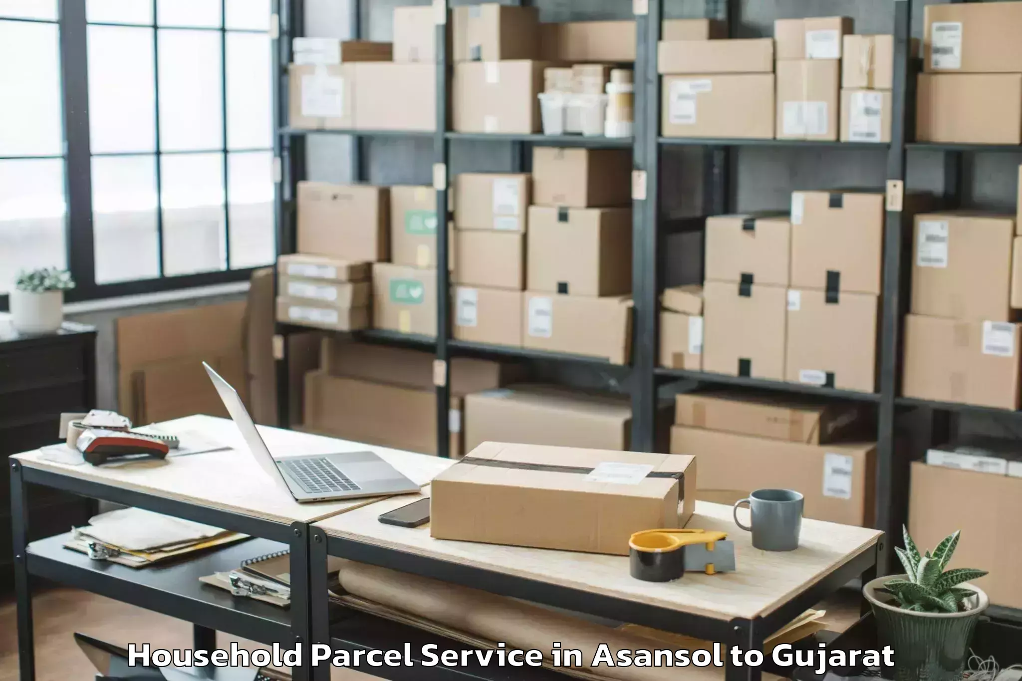 Book Your Asansol to Kadi Household Parcel Today